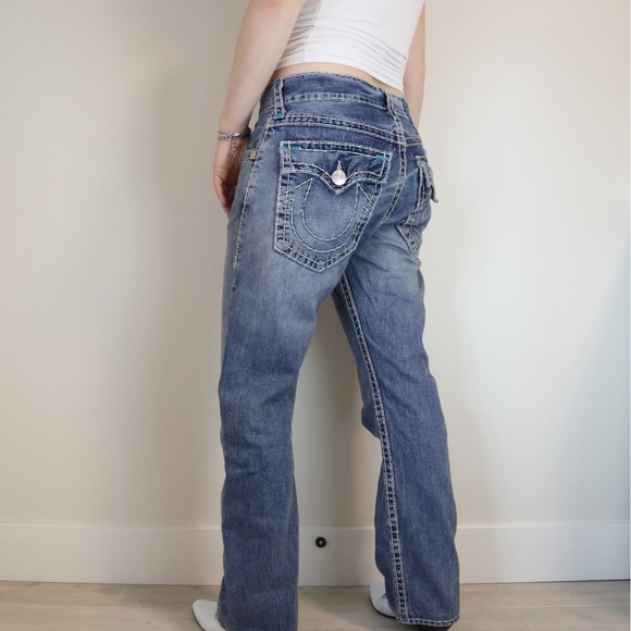 Y2k True Religion Ricky Super T Low Rise Jeans - Picture 4 of 5